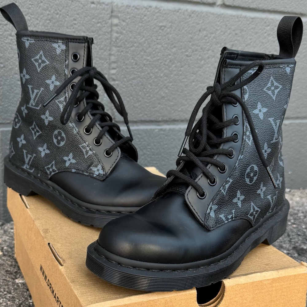Custom Dr. Martens 1460 Mono Boots w/ Louis Vuitton Monogram Canvas